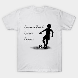 Summer beach soccer season inverted colours T-Shirt